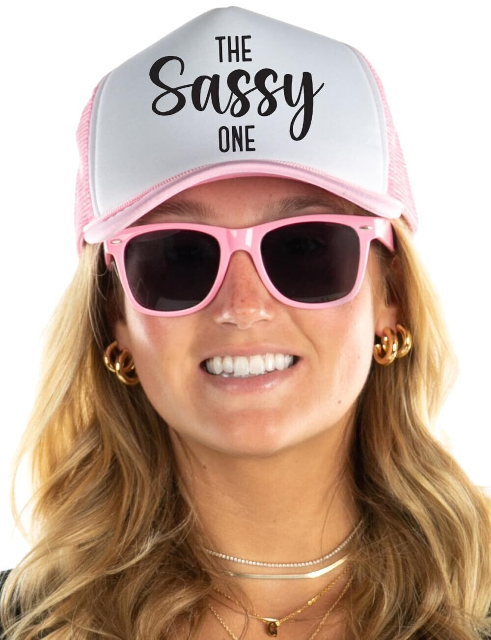 3525 Bachelorette Party Hats & Bride Sunglasses – Foam Trucker Hat Set